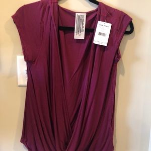 Free people maroon t shirt